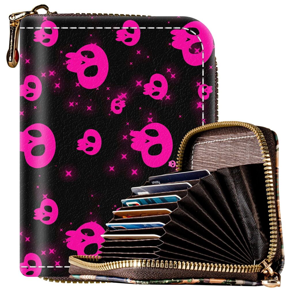 8472 Credit Card Holder , Halloween Skull RFID Credit Card Wallet